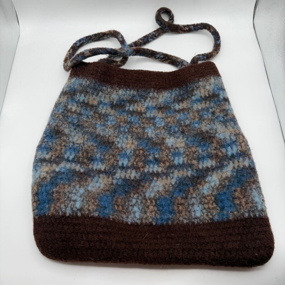 Handmade felted shoulder bag tote